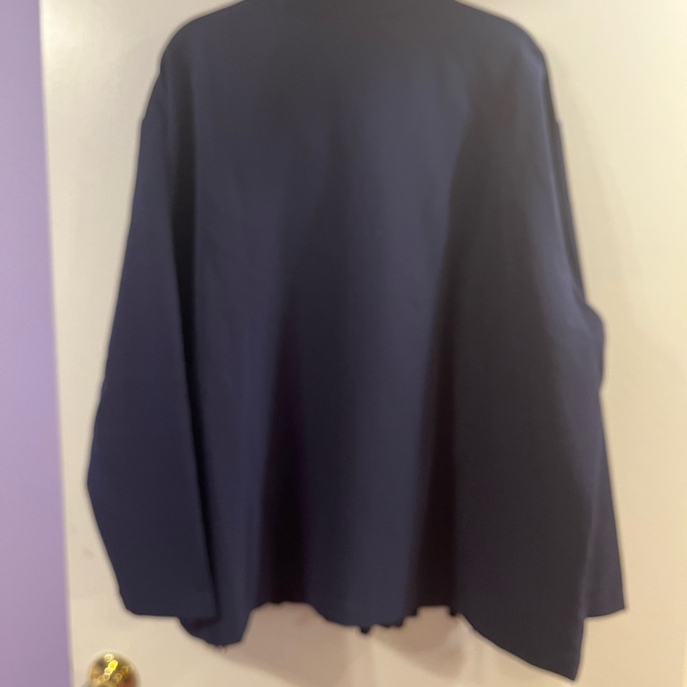 Navy blue light weight zippered jacket. Size 2X. Truth & Style. NWOT - Picture 4 of 6